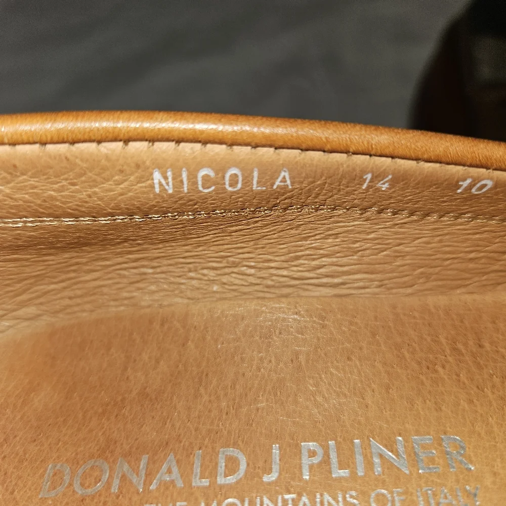 Donald J Pliner Shoes Men's Loafers Nicola Size 10 Italian Leather Office Dress